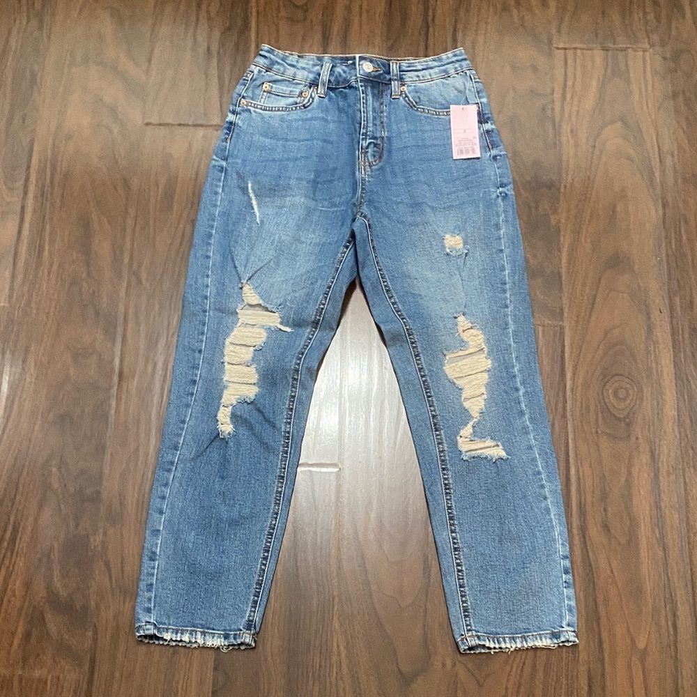 Wild Fable High Rise Mom Distressed Denim Jeans - Picture 10 of 11